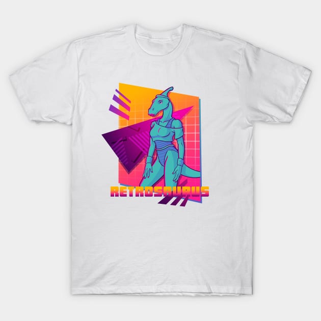 Retrosaurus - Physicalsaurus, Sweatin' to the Fossilized T-Shirt by jpowersart